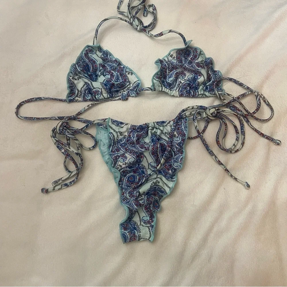 New! Frankie's Bikinis SET Tidal paradiso Paisley Bikini 1078